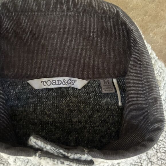 Toad & Co Vest Womens Medium Sheridan Sherpa Wool Blend Corduroy Trim Outdoor - Picture 2 of 6